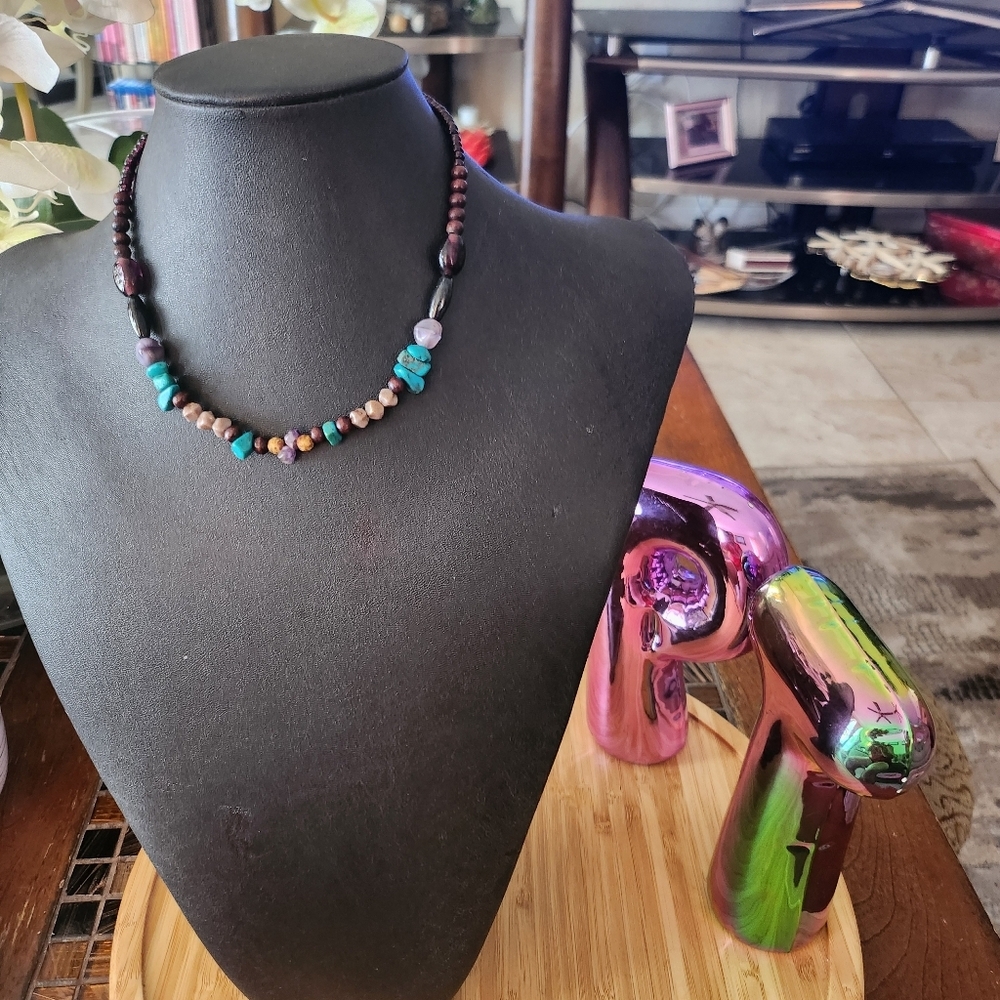925 sterling silver necklace with beads